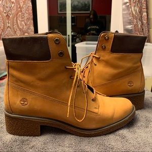 Timberland ortholite lace up leather boots..